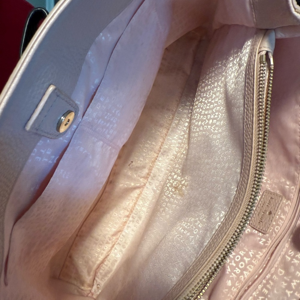 Kate Spade Leather Tote with Black Accents. Fixer upper. - Picture 7 of 9